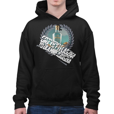 BLUZA Z KAPTUREM grzybowa  Grzyby flaszka